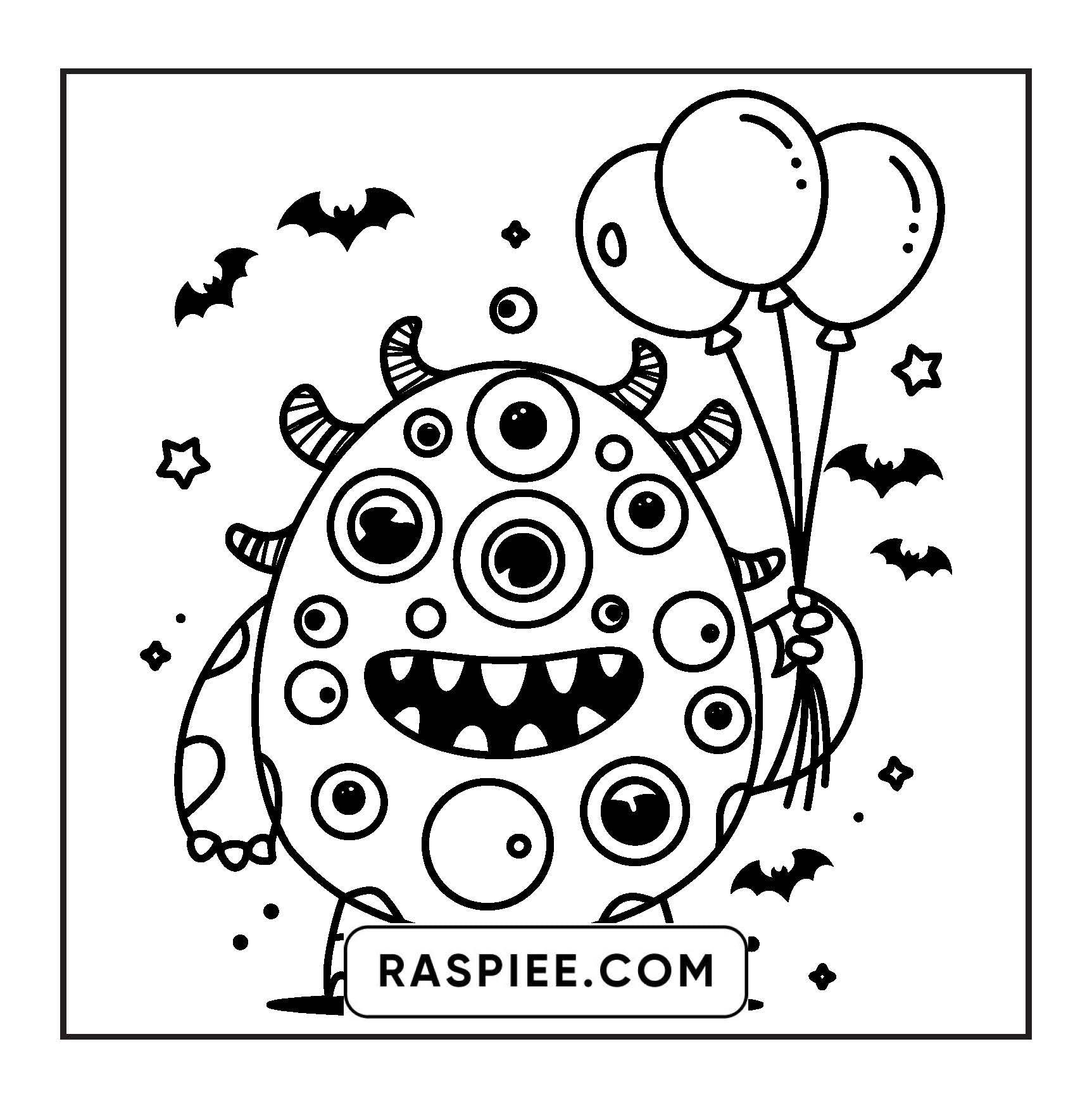 90 Bold and Easy Creepy Monster Coloring Pages