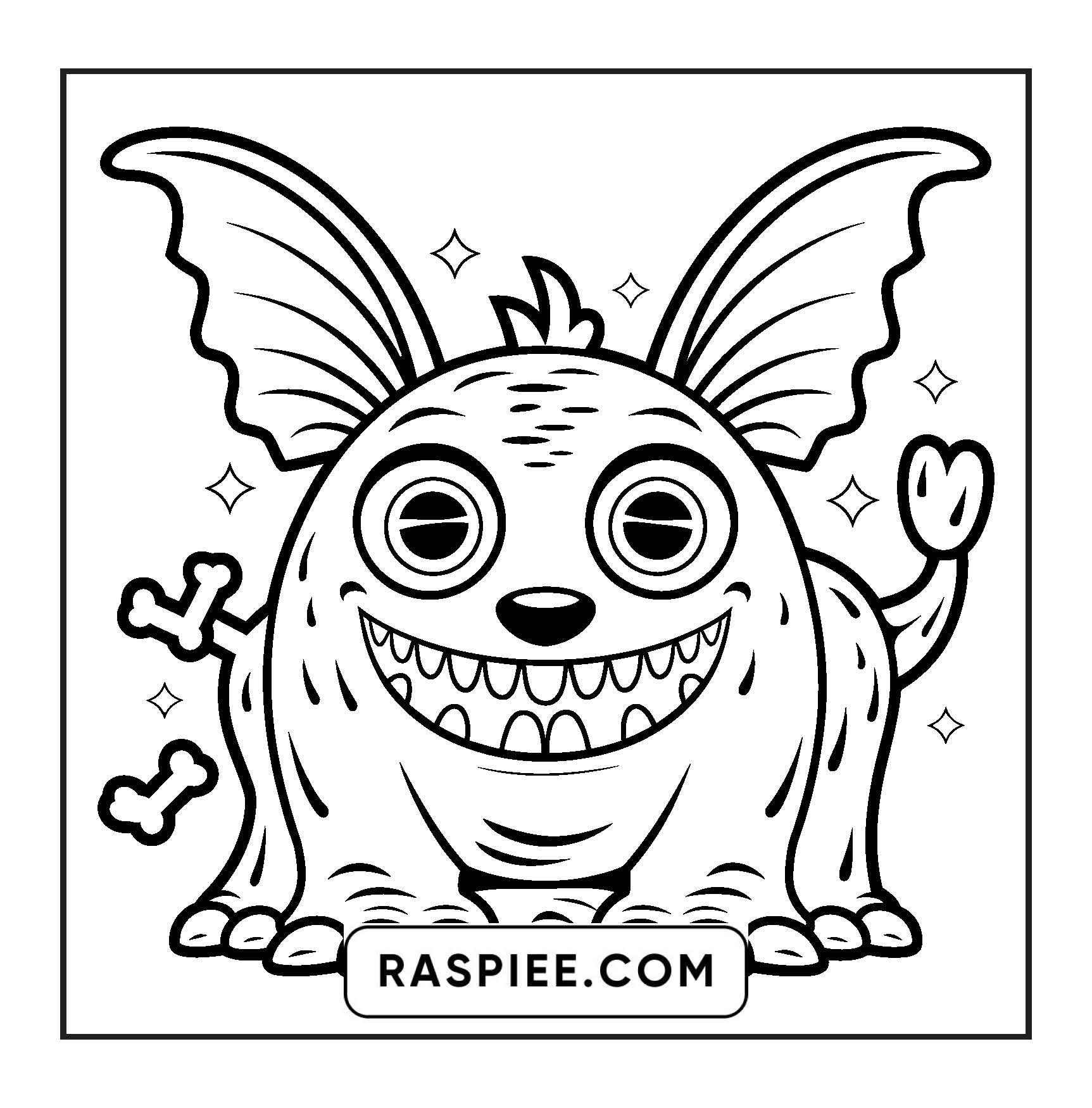 90 Bold and Easy Creepy Monster Coloring Pages