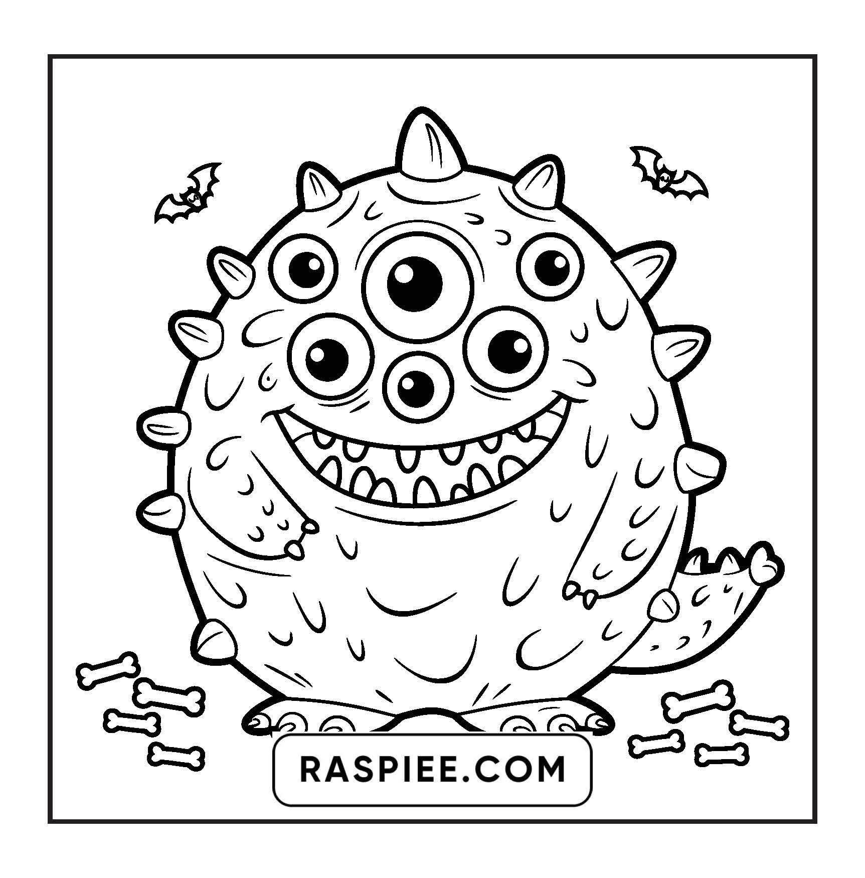 90 Bold and Easy Creepy Monster Coloring Pages