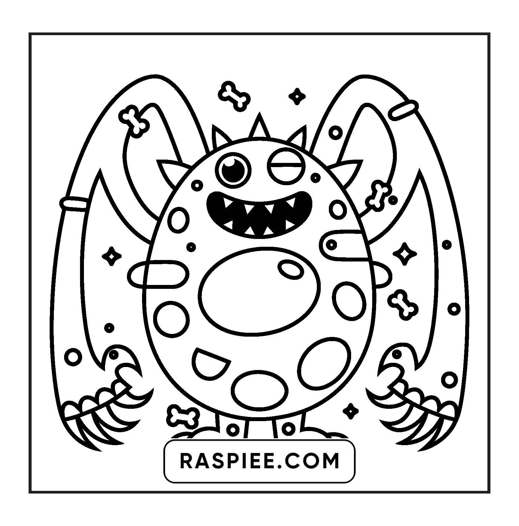 90 Bold and Easy Creepy Monster Coloring Pages