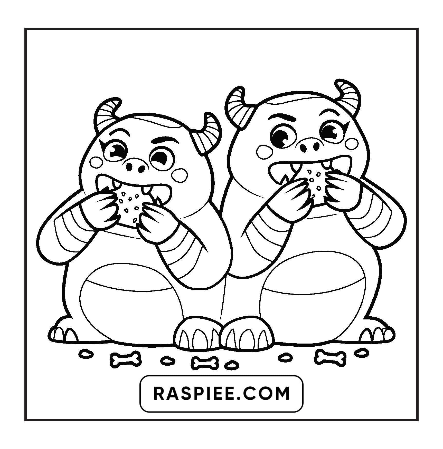 90 Bold and Easy Creepy Monster Coloring Pages