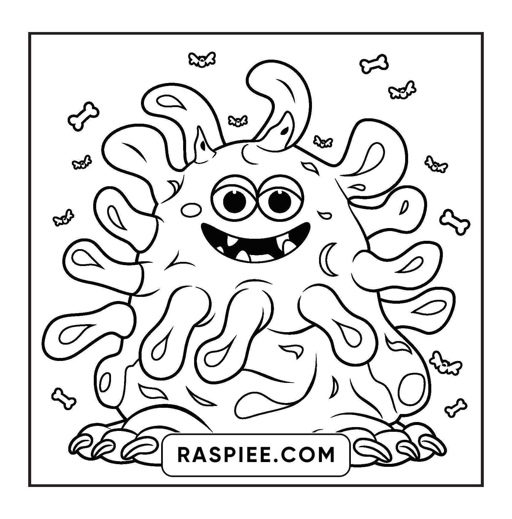 90 Bold and Easy Creepy Monster Coloring Pages
