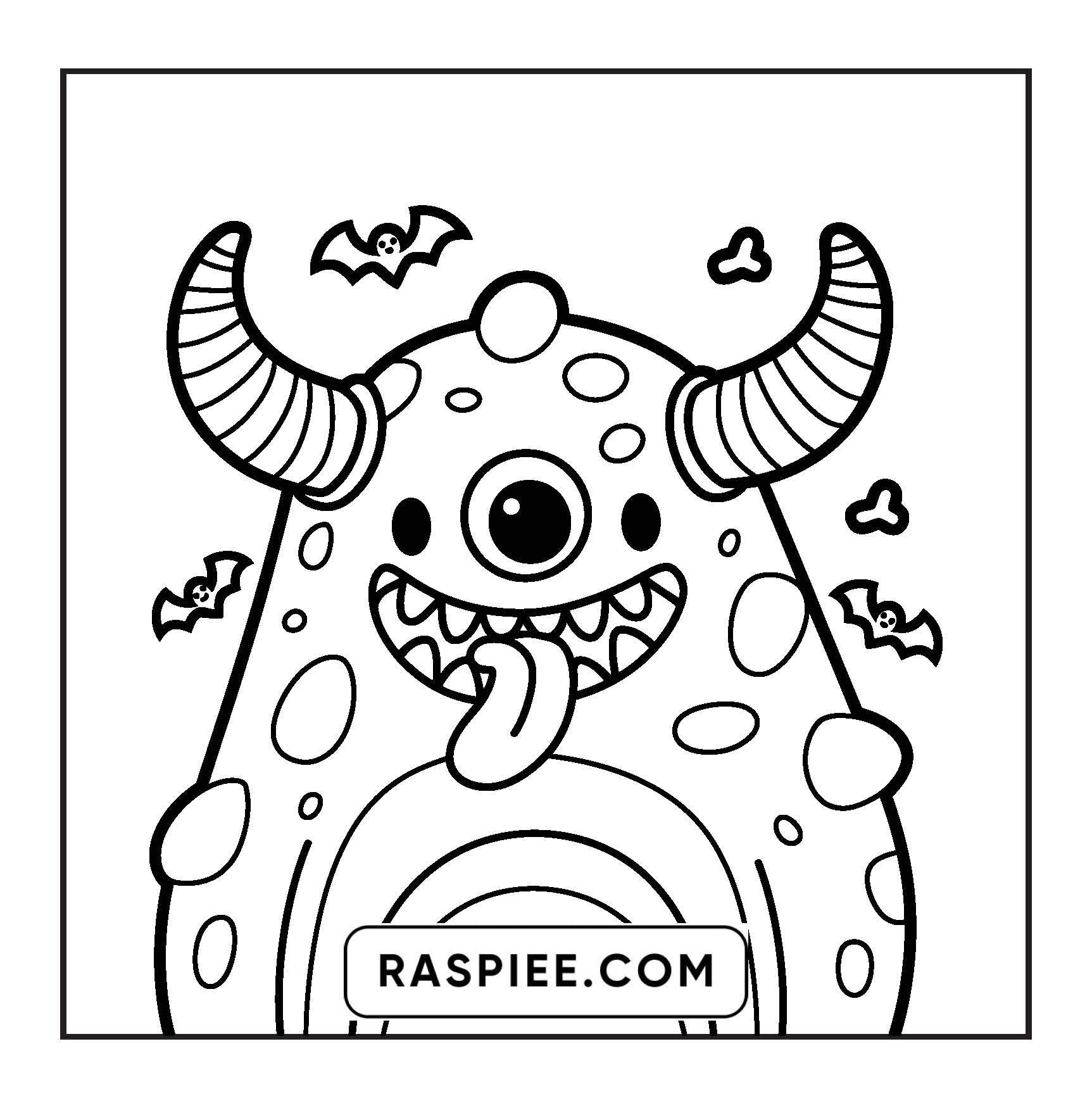 90 Bold and Easy Creepy Monster Coloring Pages