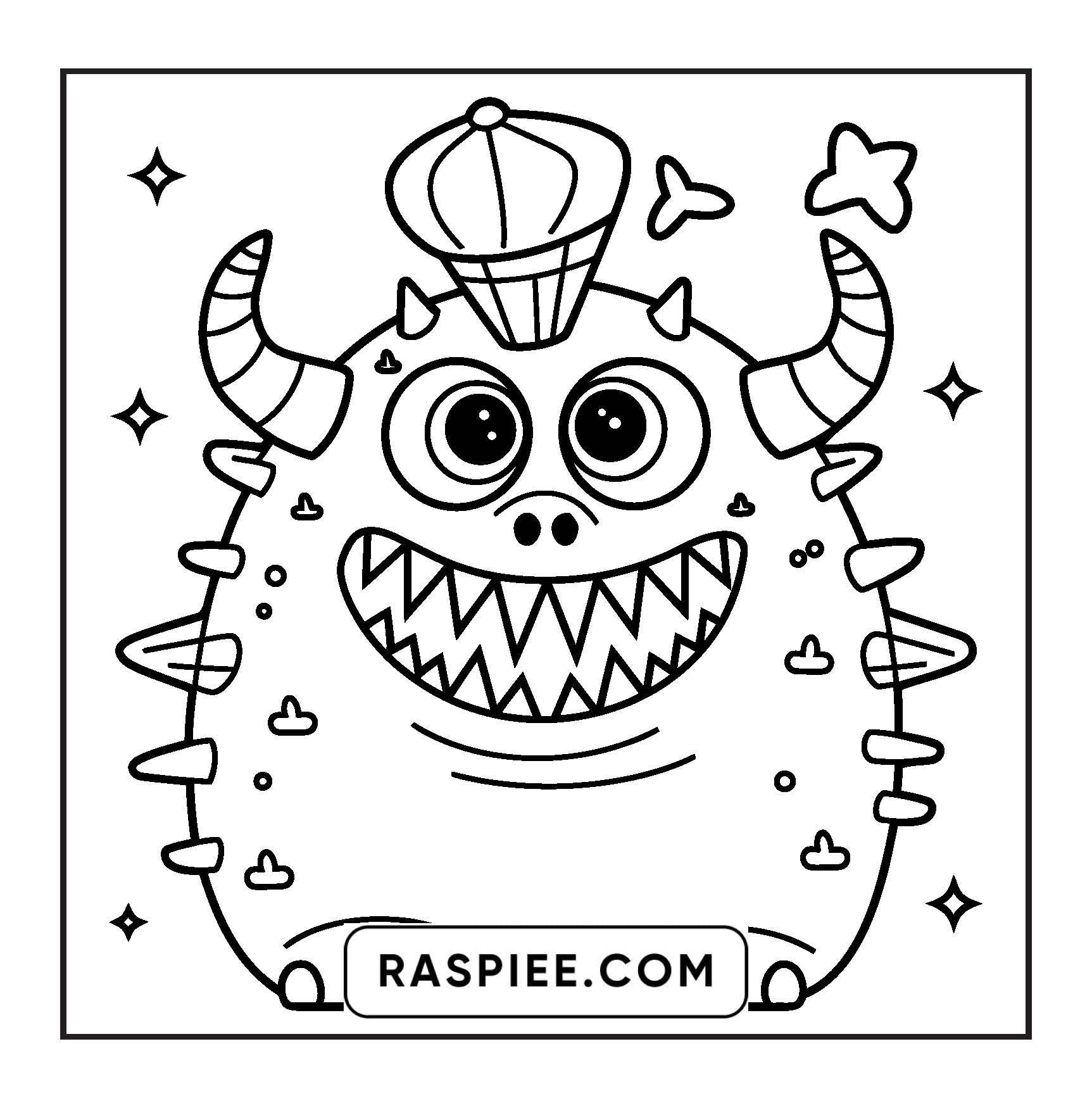 90 Bold and Easy Creepy Monster Coloring Pages