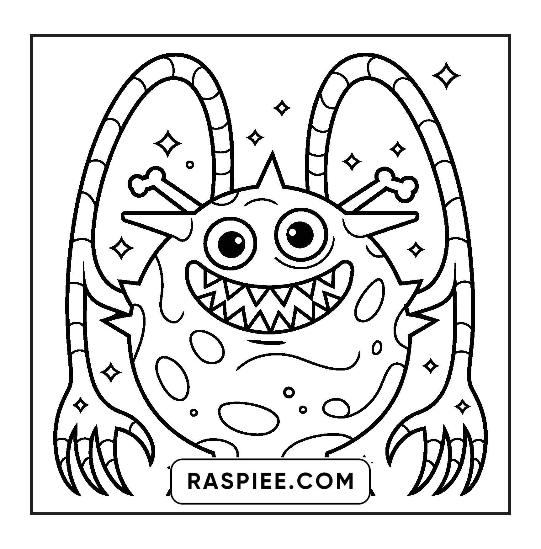 90 Bold and Easy Creepy Monster Coloring Pages
