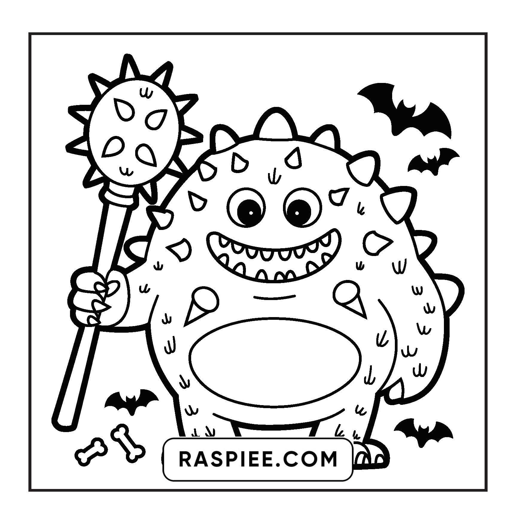 90 Bold and Easy Creepy Monster Coloring Pages