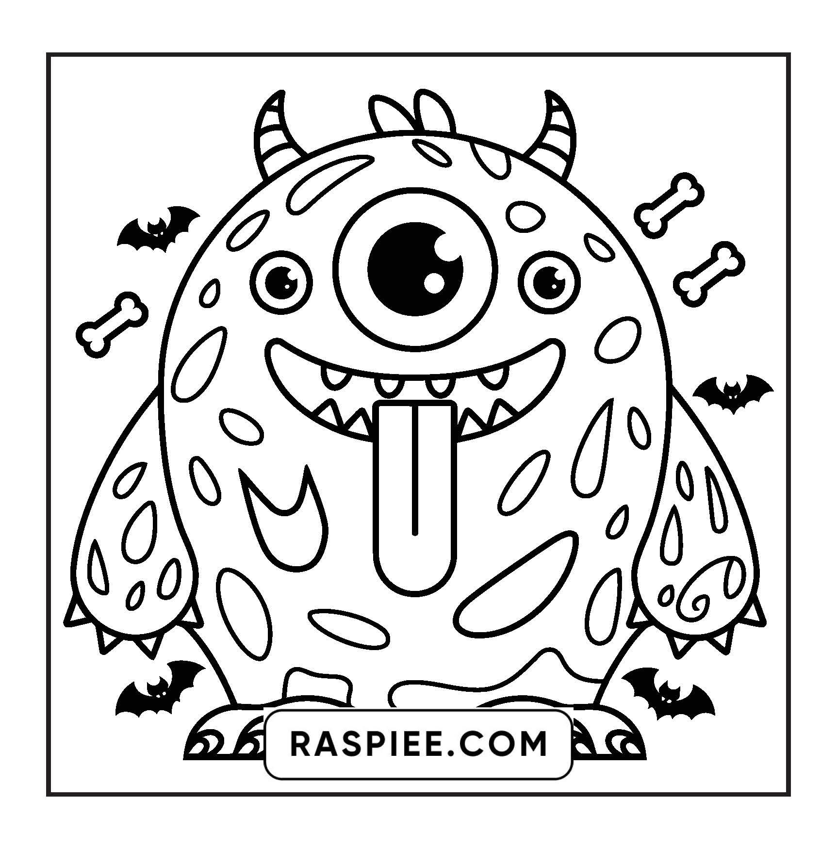 90 Bold and Easy Creepy Monster Coloring Pages