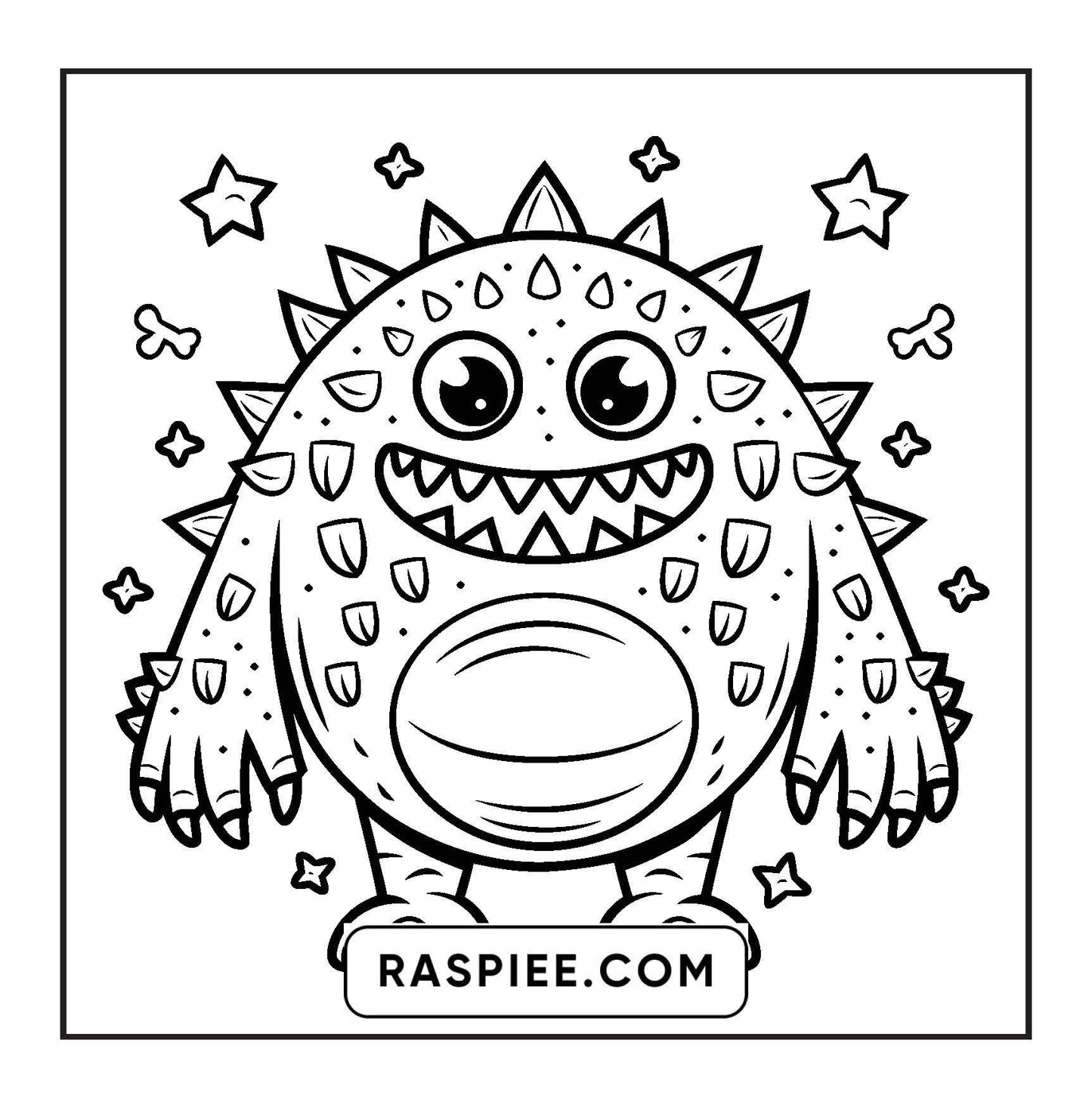 90 Bold and Easy Creepy Monster Coloring Pages