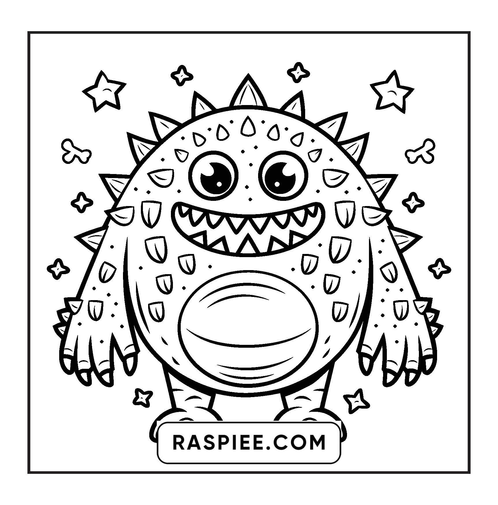 90 Bold and Easy Creepy Monster Coloring Pages
