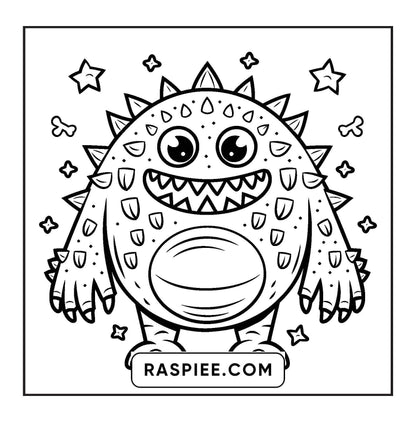 90 Bold and Easy Creepy Monster Coloring Pages