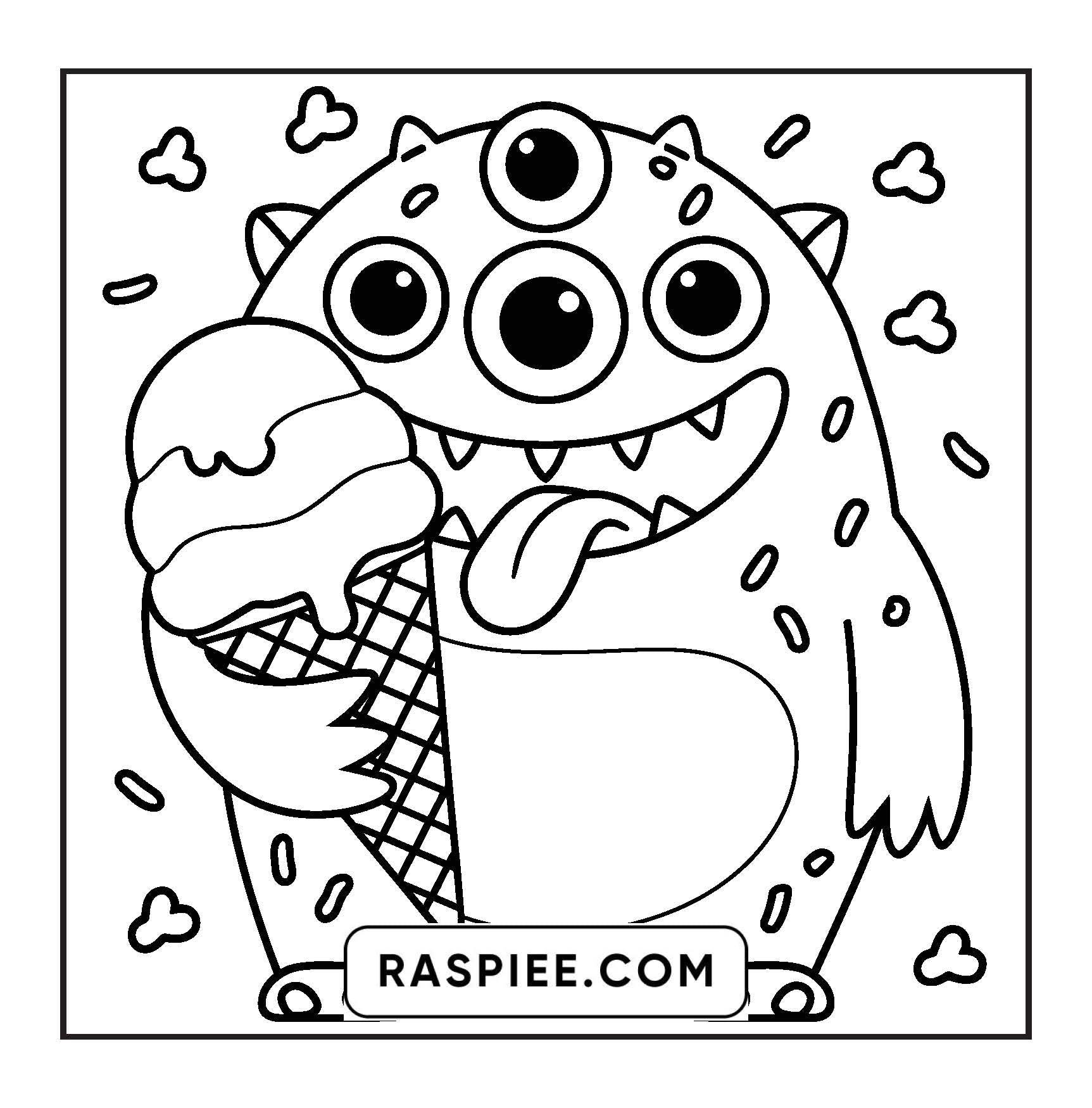 90 Bold and Easy Creepy Monster Coloring Pages