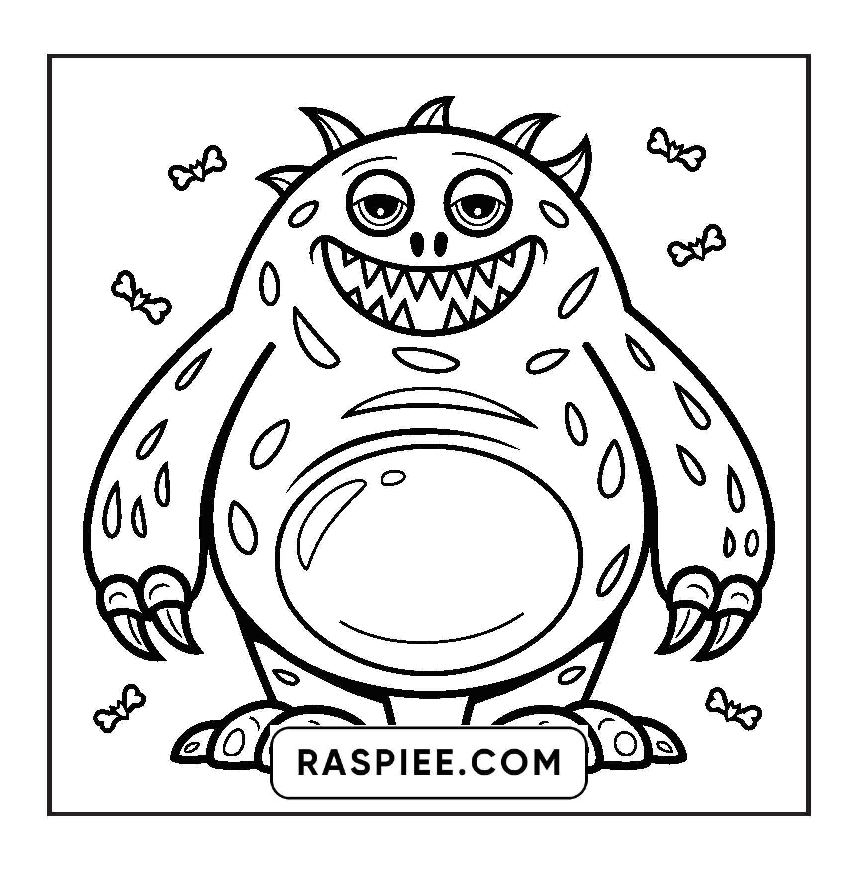 90 Bold and Easy Creepy Monster Coloring Pages