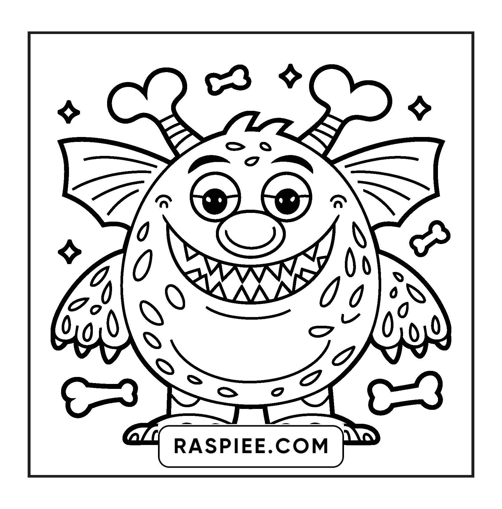 90 Bold and Easy Creepy Monster Coloring Pages