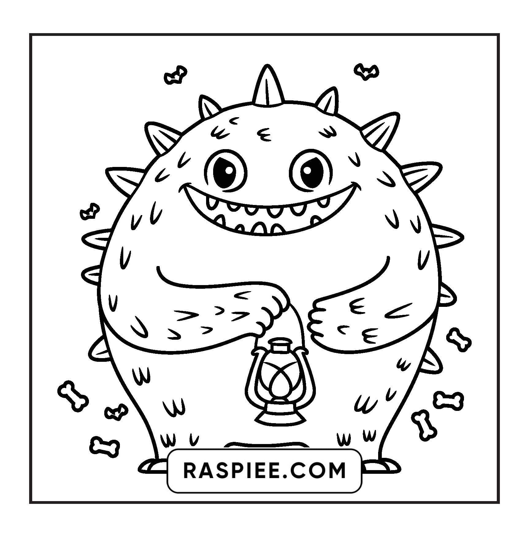 90 Bold and Easy Creepy Monster Coloring Pages