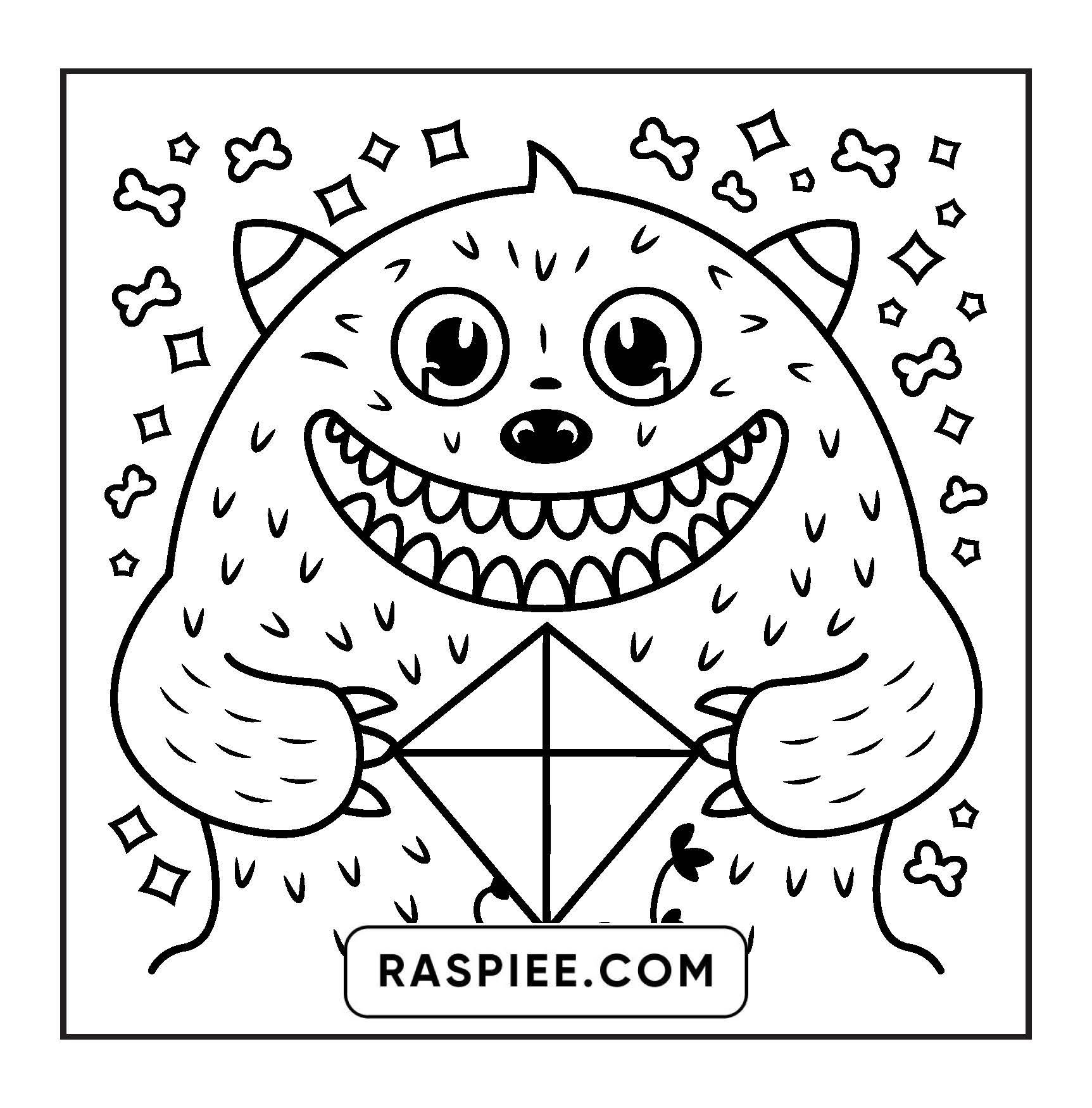 90 Bold and Easy Creepy Monster Coloring Pages