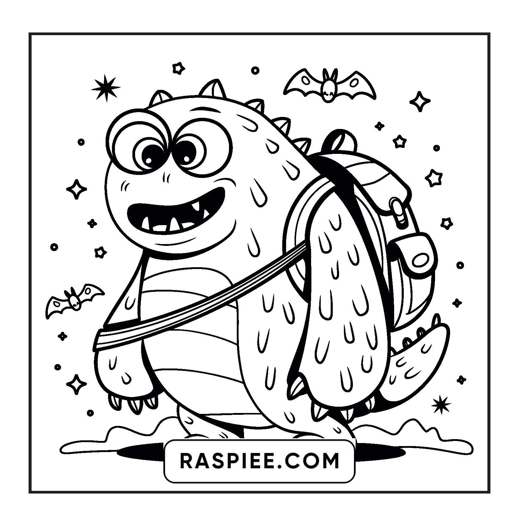 90 Bold and Easy Creepy Monster Coloring Pages