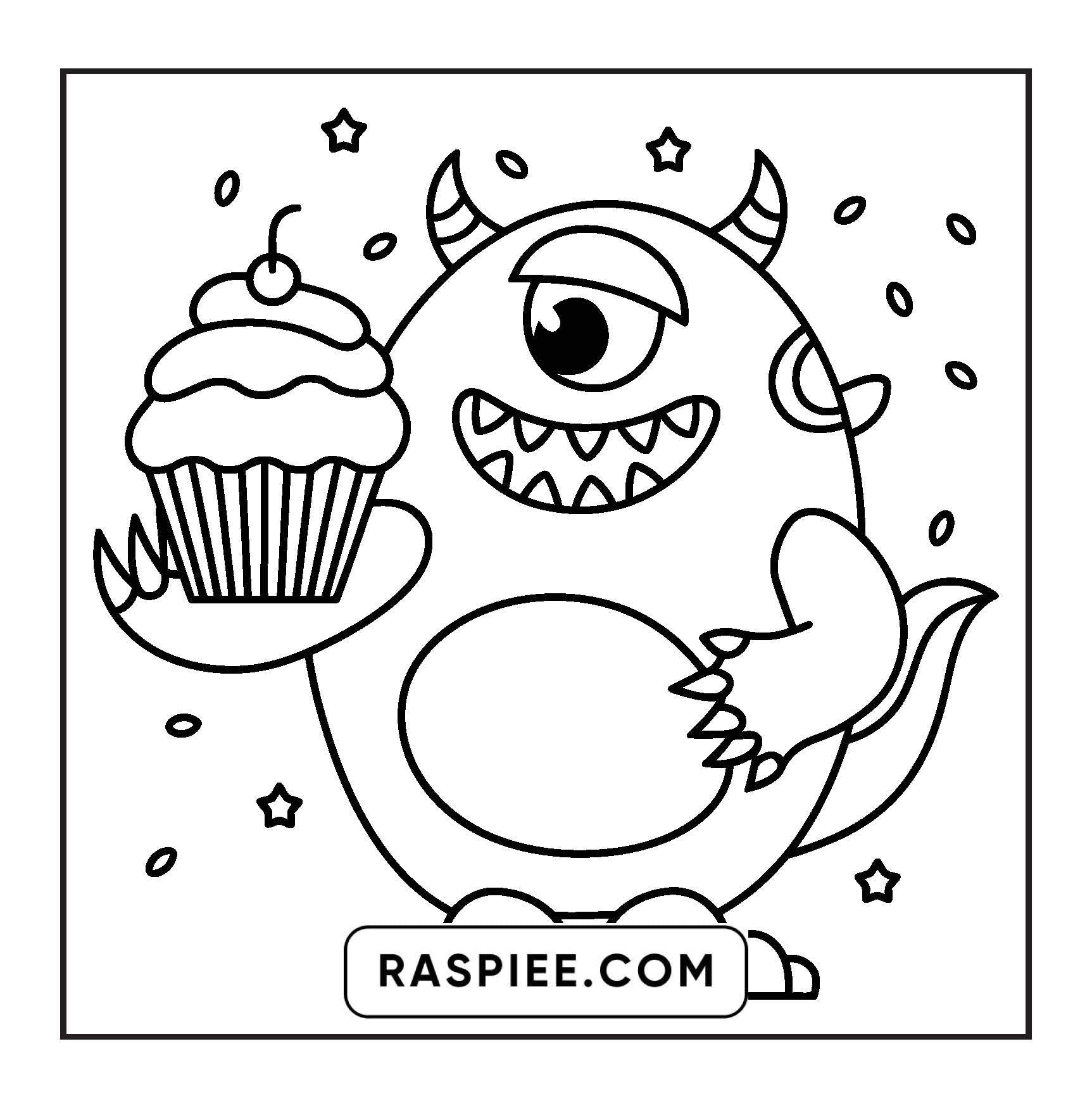 90 Bold and Easy Creepy Monster Coloring Pages