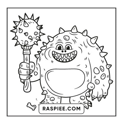 90 Bold and Easy Creepy Monster Coloring Pages