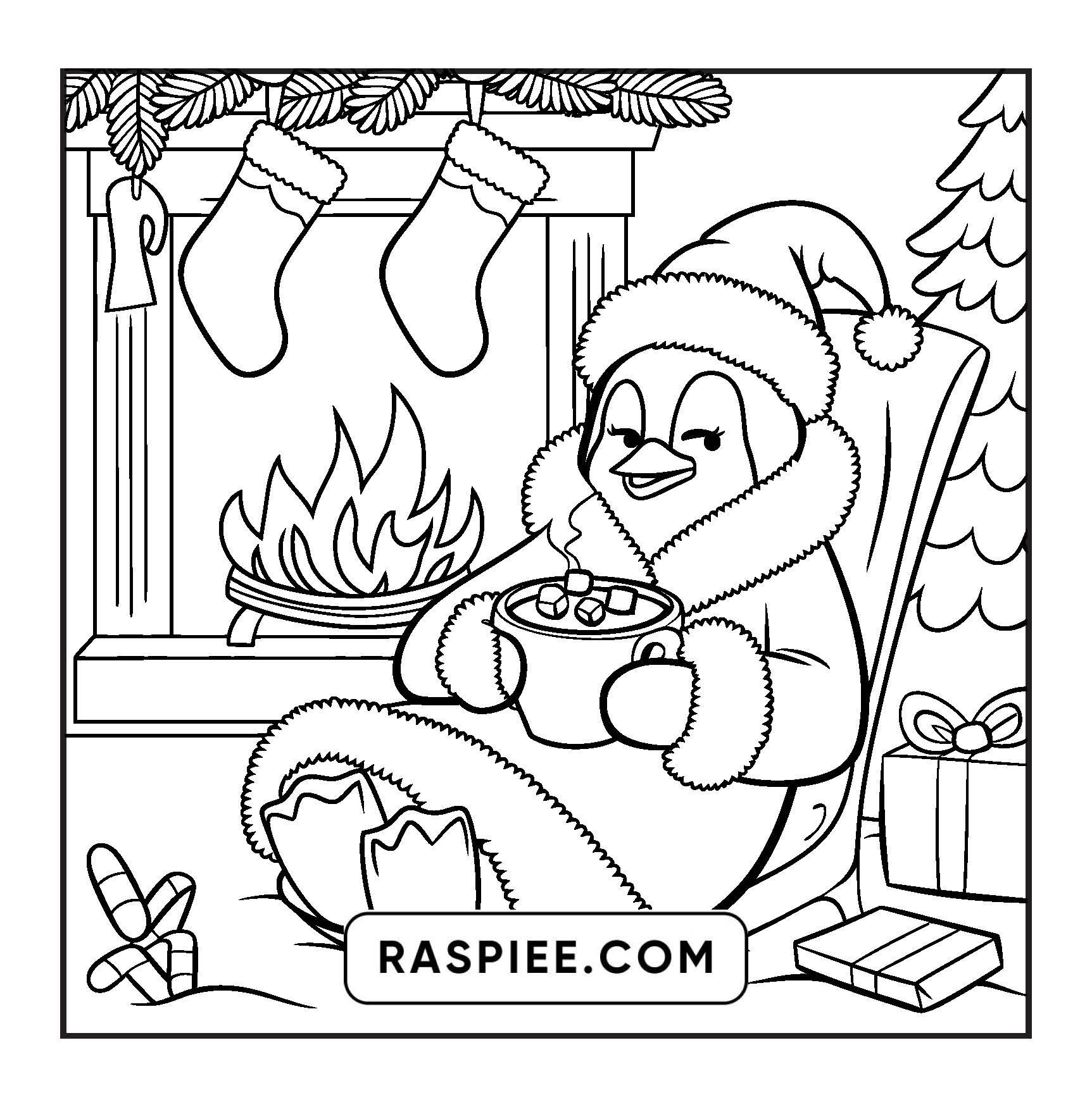 90 Bold and Easy Merry Christmas Coloring Pages