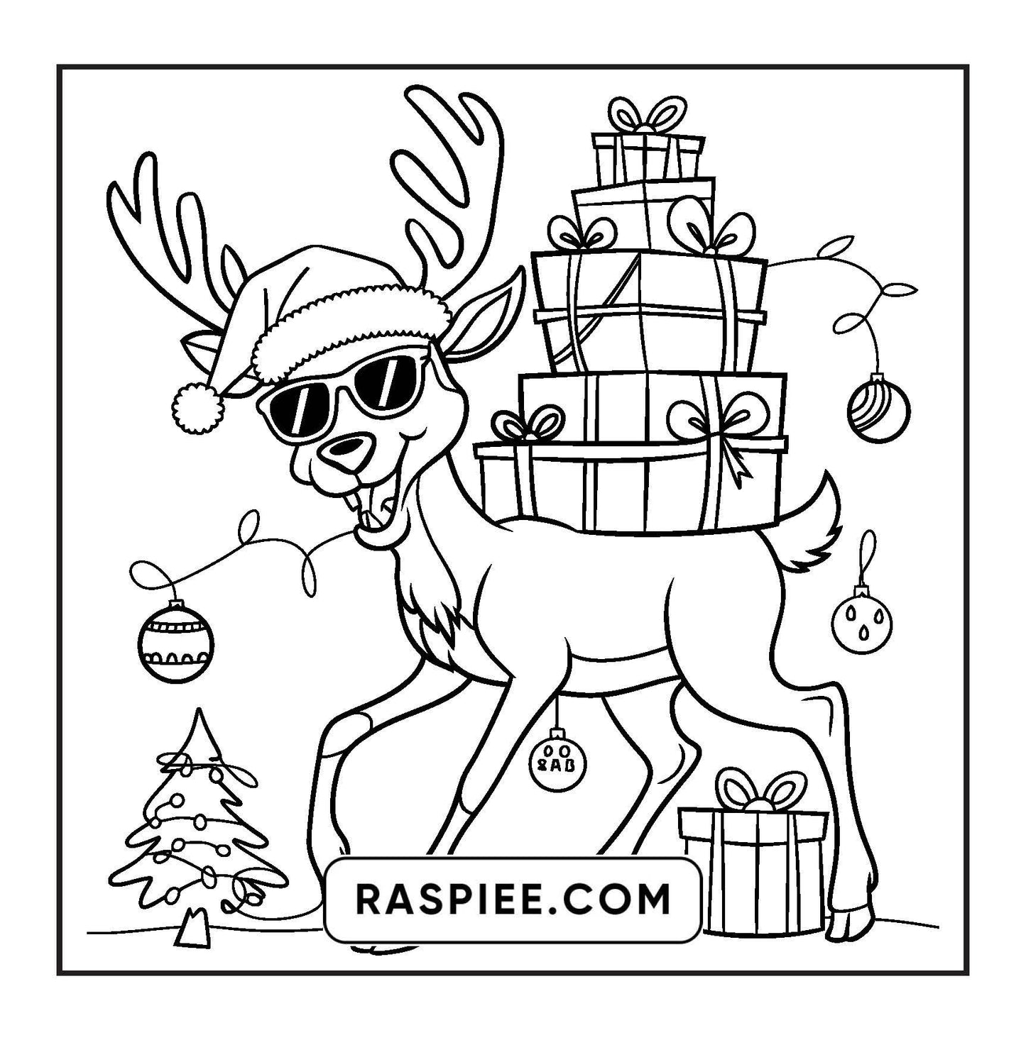 90 Bold and Easy Merry Christmas Coloring Pages