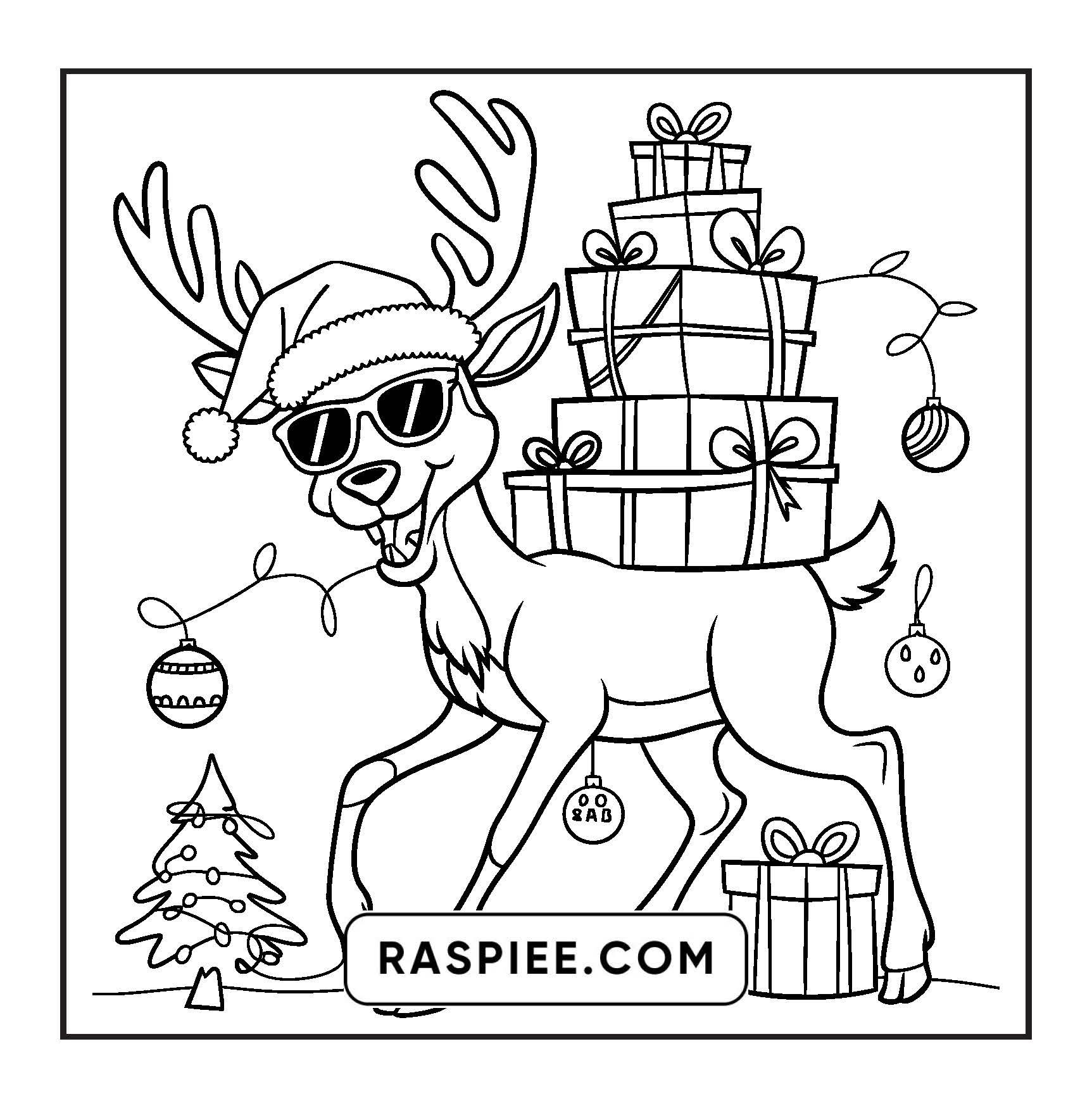 90 Bold and Easy Merry Christmas Coloring Pages