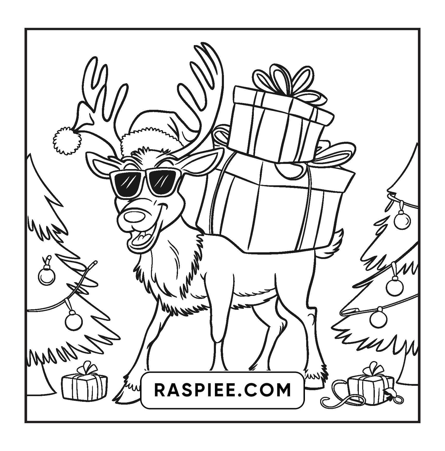 90 Bold and Easy Merry Christmas Coloring Pages