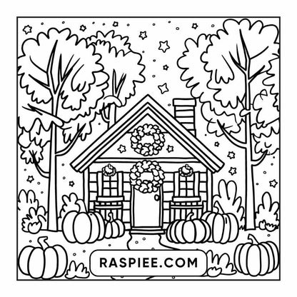 114 Cozy Autumn Bold & Easy Coloring Pages PDF Printable Instant Download
