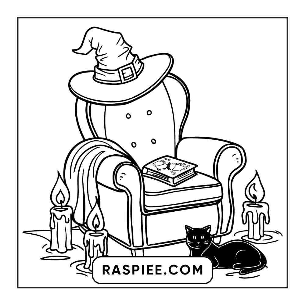 100 Bold and Easy Cute Halloween Coloring Pages Printable PDF Instant Download