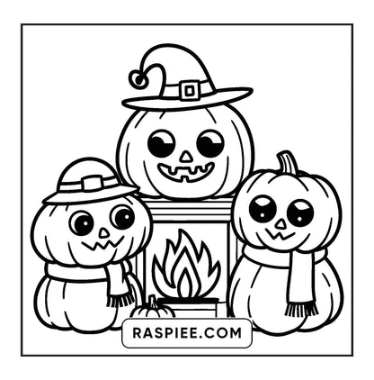 93 Bold and Easy Little Spooky Coloring Pages Printable PDF Instant Download