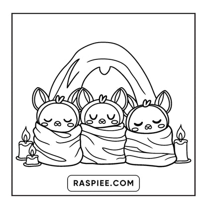 93 Bold and Easy Little Spooky Coloring Pages Printable PDF Instant Download