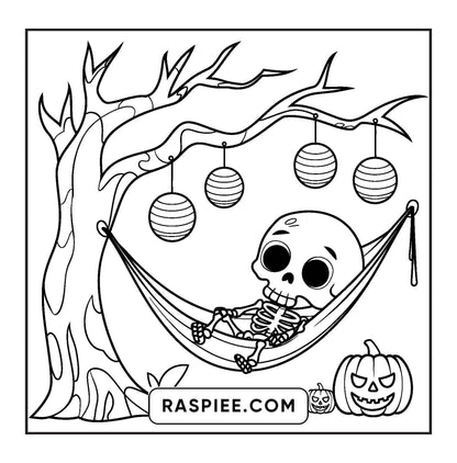 93 Bold and Easy Little Spooky Coloring Pages Printable PDF Instant Download