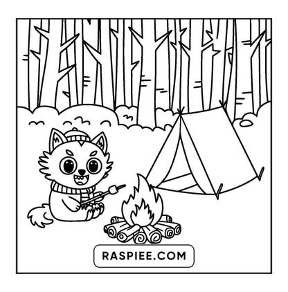 93 Bold and Easy Little Spooky Coloring Pages Printable PDF Instant Download