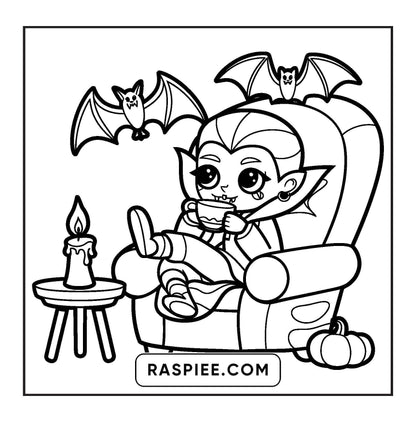 93 Bold and Easy Little Spooky Coloring Pages Printable PDF Instant Download