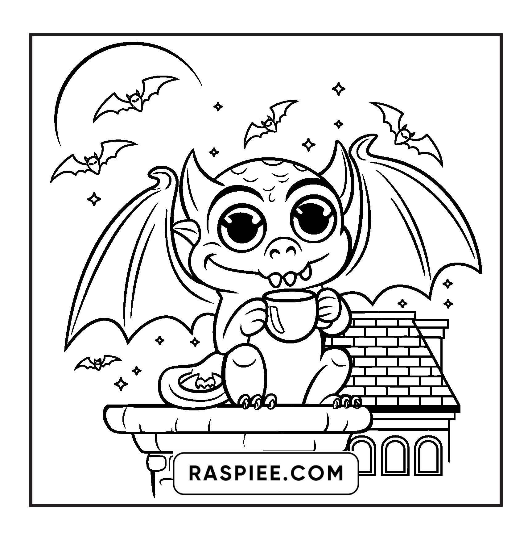 93 Bold and Easy Little Spooky Coloring Pages Printable PDF Instant Download