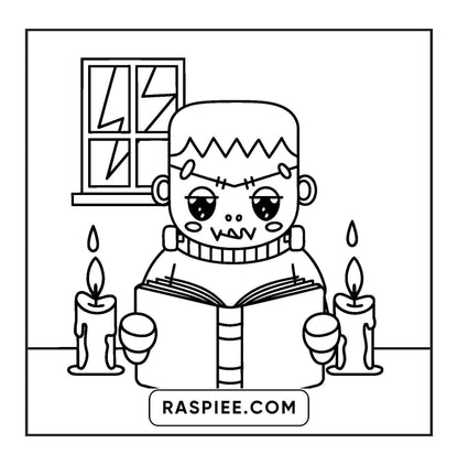 93 Bold and Easy Little Spooky Coloring Pages Printable PDF Instant Download