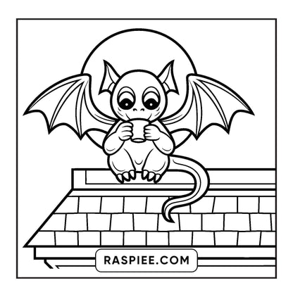 93 Bold and Easy Little Spooky Coloring Pages Printable PDF Instant Download