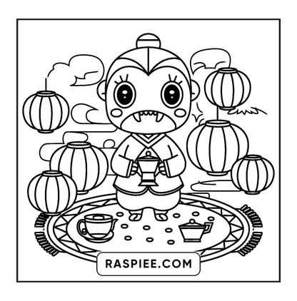 93 Bold and Easy Little Spooky Coloring Pages Printable PDF Instant Download
