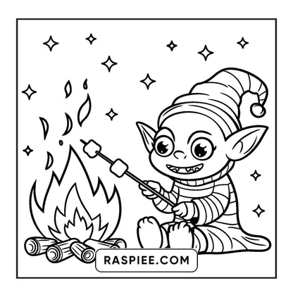93 Bold and Easy Little Spooky Coloring Pages Printable PDF Instant Download