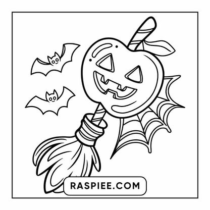 100 Bold Easy Spooky Food & Drinks Coloring Pages Printable PDF Instant Download