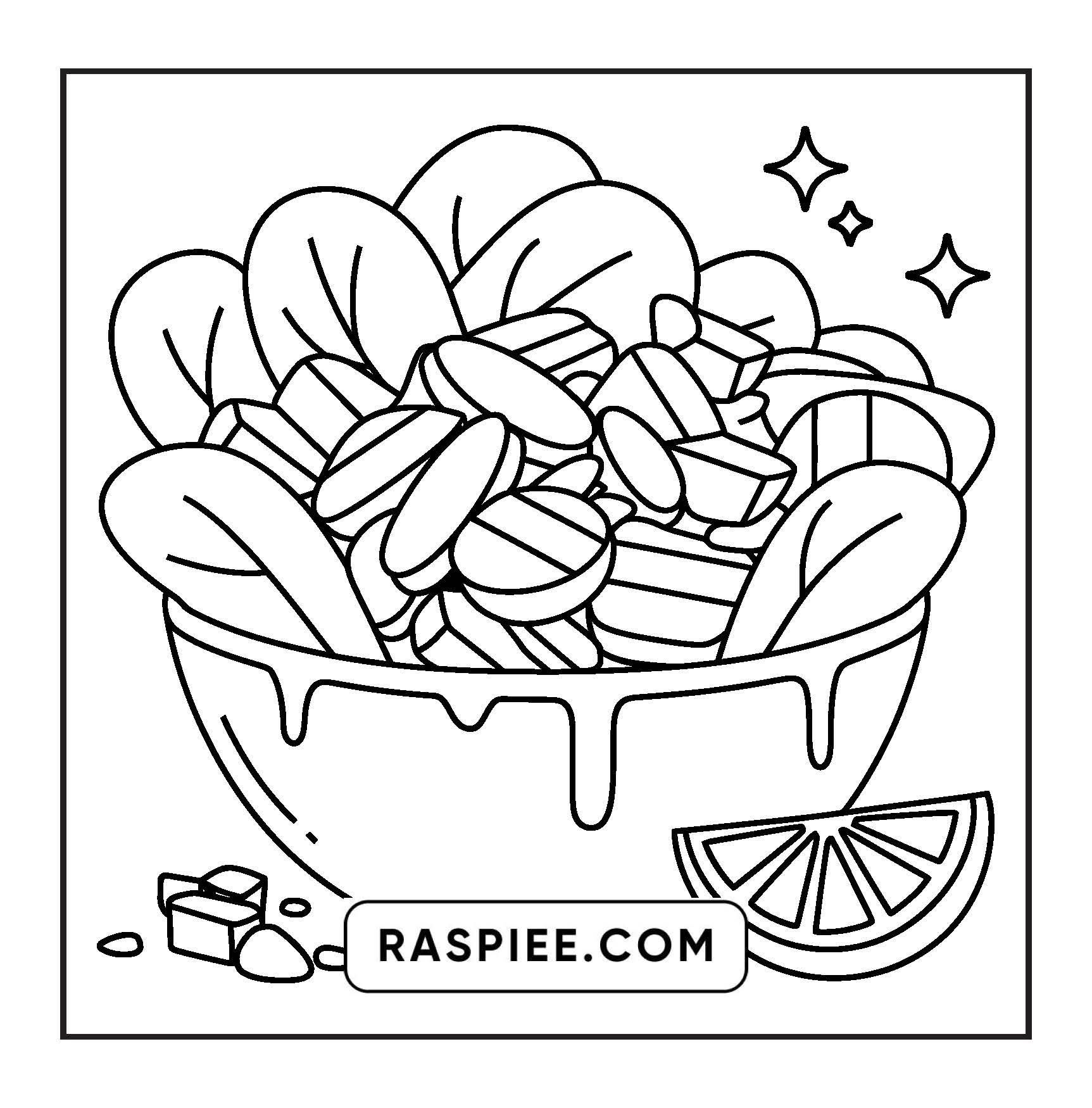 96 Food & Snacks Coloring Pages Bold & Easy Printable