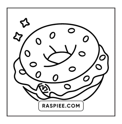 96 Food & Snacks Coloring Pages Bold & Easy Printable