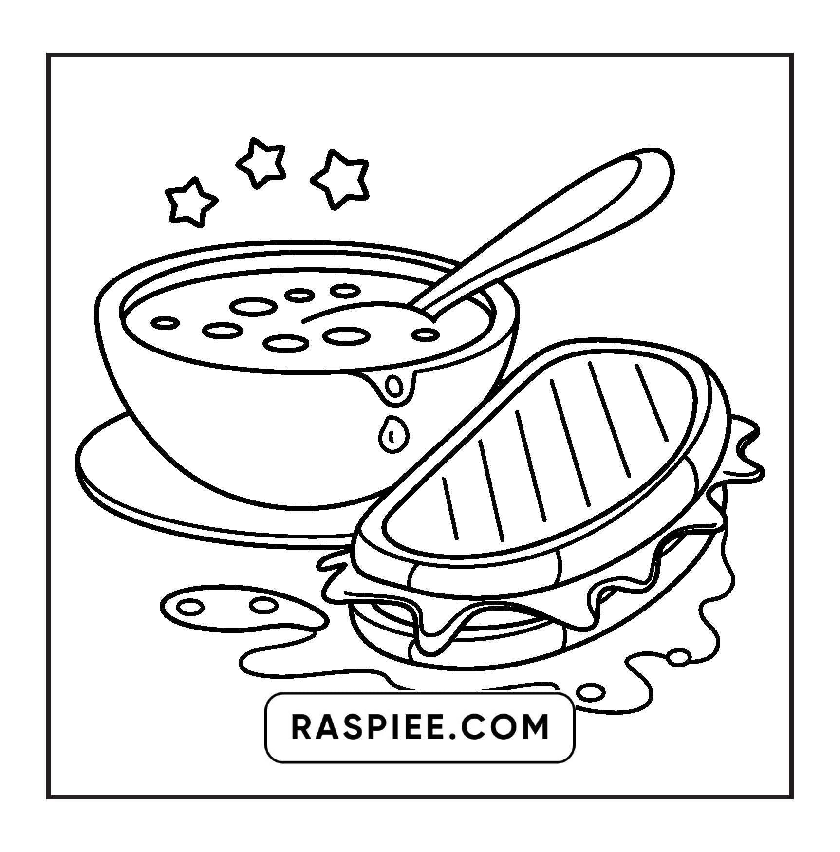 96 Food & Snacks Coloring Pages Bold & Easy Printable