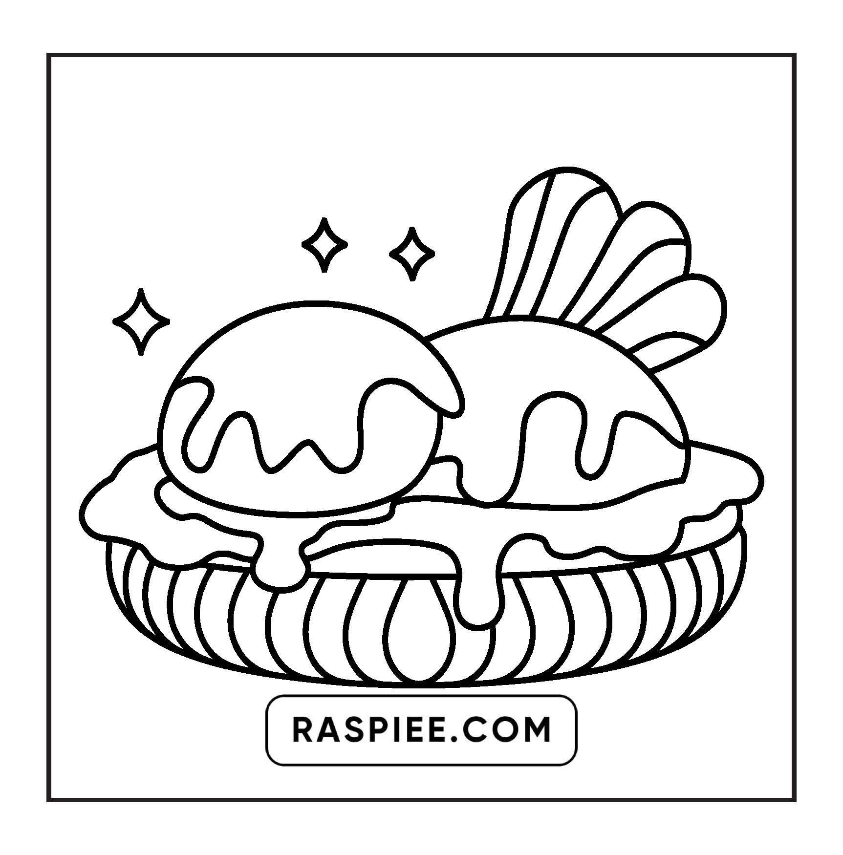 96 Food & Snacks Coloring Pages Bold & Easy Printable