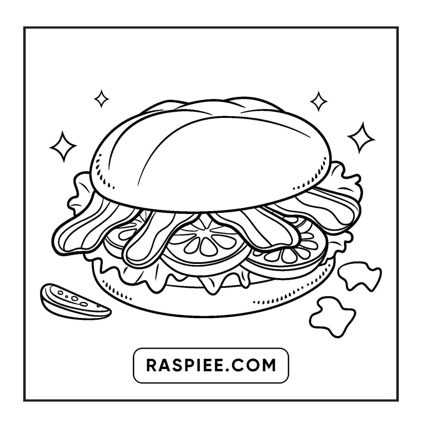 96 Food & Snacks Coloring Pages Bold & Easy Printable