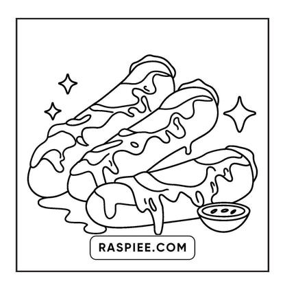 96 Food & Snacks Coloring Pages Bold & Easy Printable