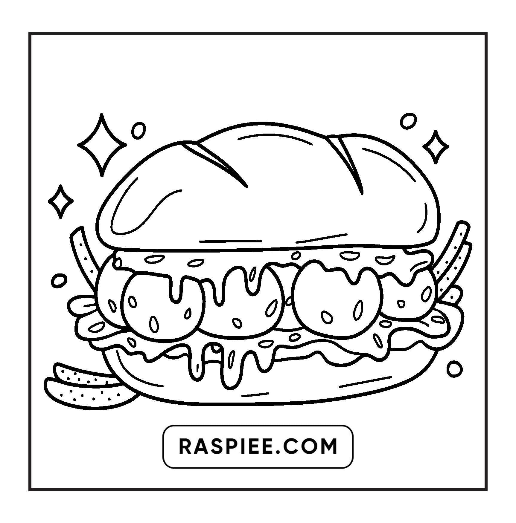 96 Food & Snacks Coloring Pages Bold & Easy Printable