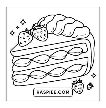 96 Food & Snacks Coloring Pages Bold & Easy Printable