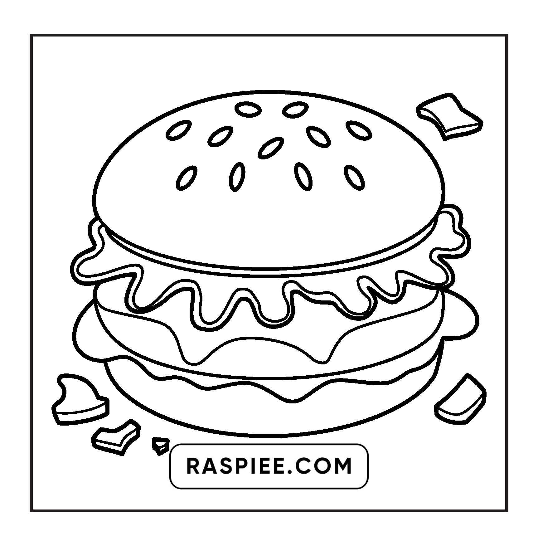 96 Food & Snacks Coloring Pages Bold & Easy Printable