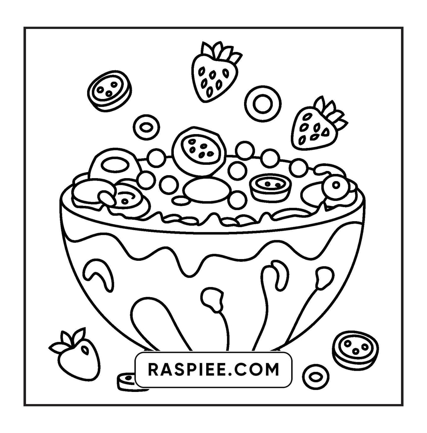 96 Food & Snacks Coloring Pages Bold & Easy Printable