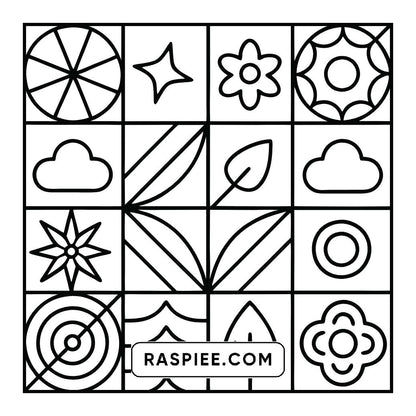 98 Bold and Easy Comfy Patterns Coloring Pages